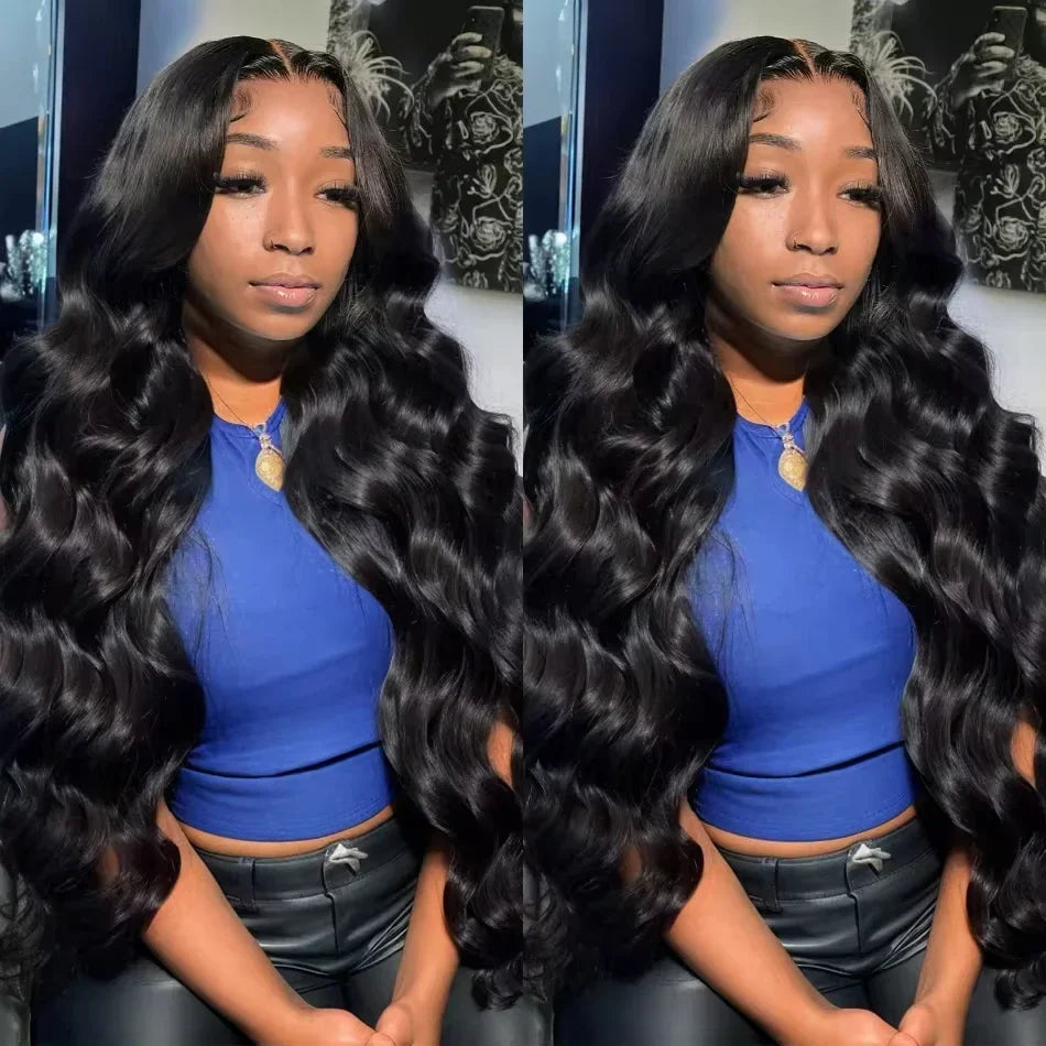 250 Density Body Wave 13x6 HD Lace Frontal Human Hair Wig 30 36 Inch HD Transparent 13x4 Lace Front Wigs For Women Pre Plucked